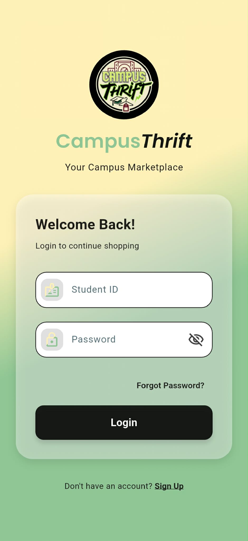 CampusThrift App Screenshot